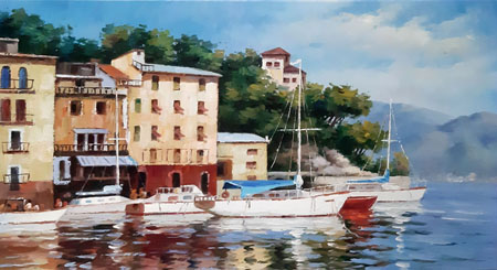 2252-T3 | 90cm x 60cm | bateaux sur terre 